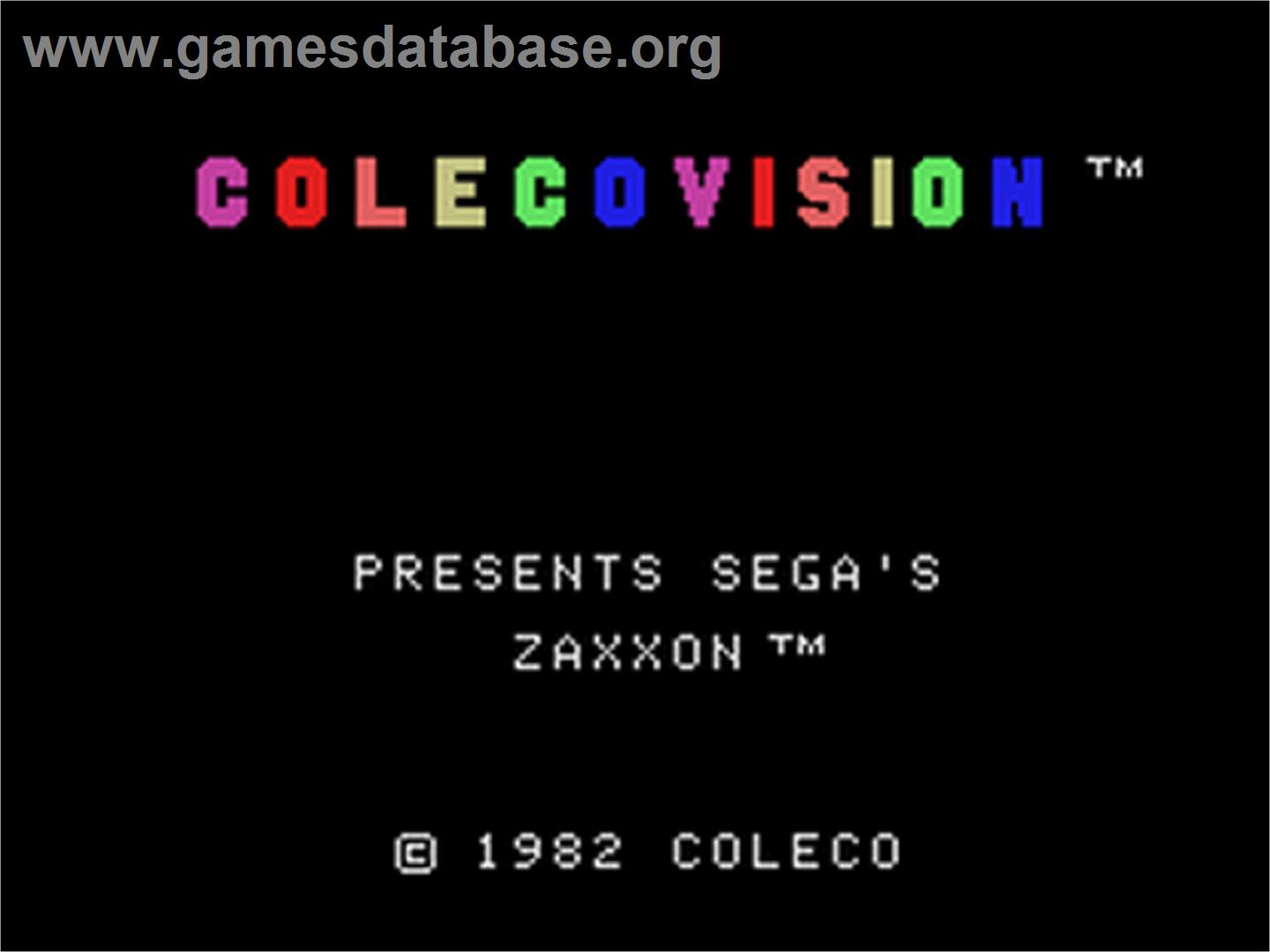 Zaxxon - Coleco Vision - Artwork - Title Screen