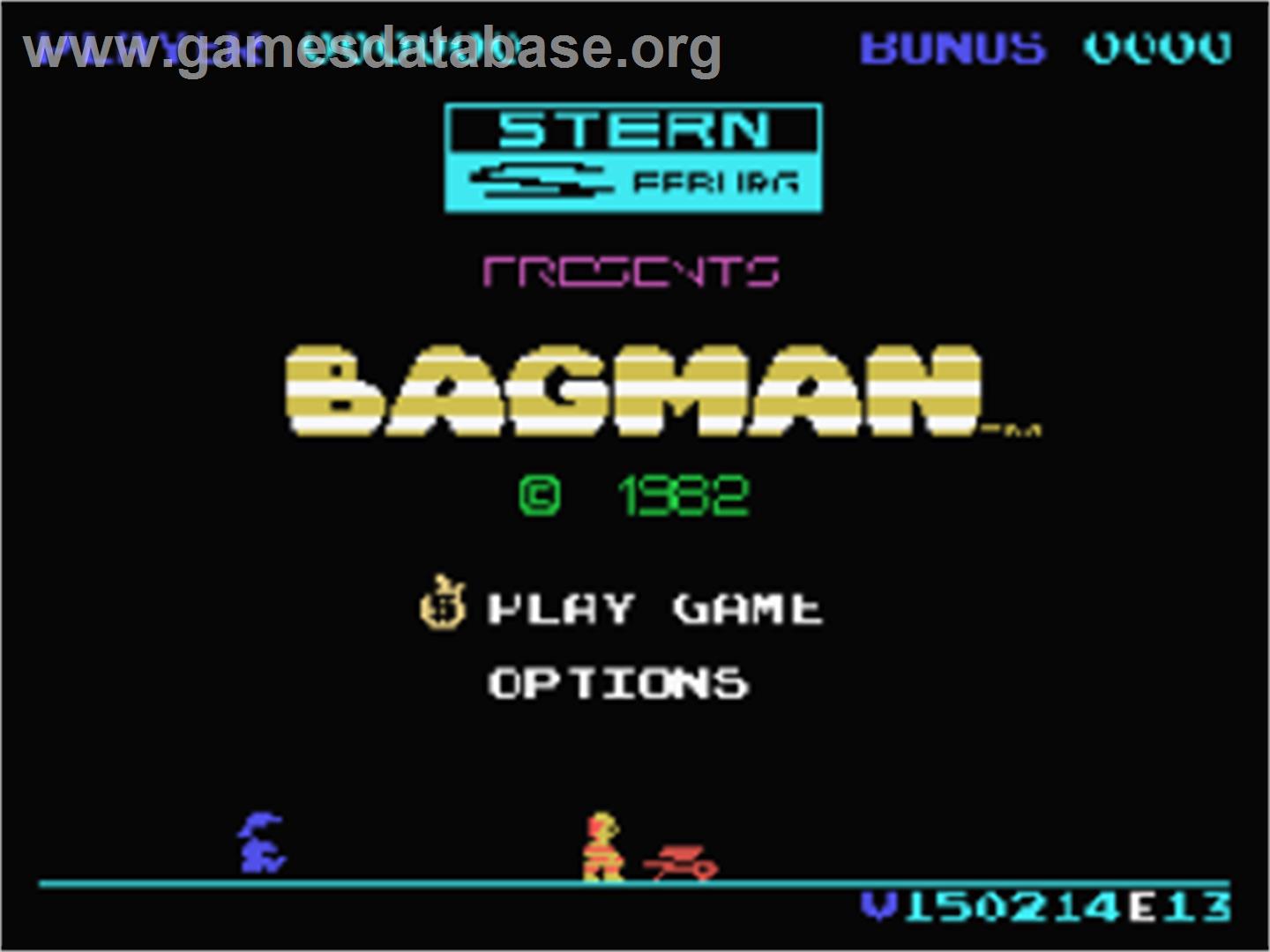bagman - Coleco Vision - Artwork - Title Screen