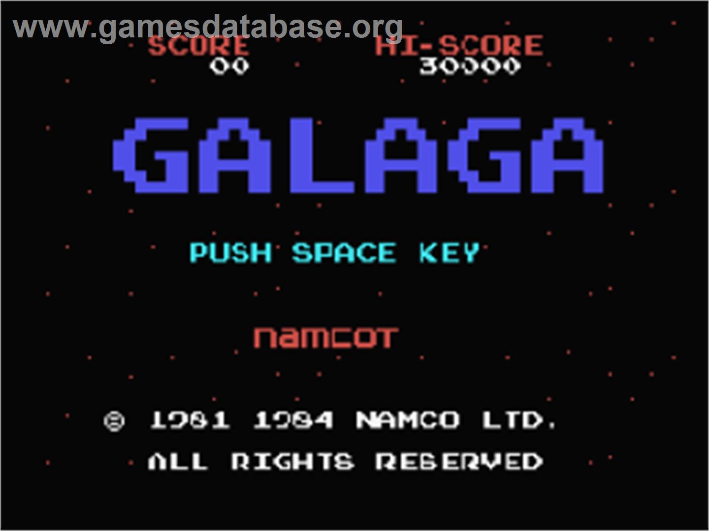 galaga - Coleco Vision - Artwork - Title Screen
