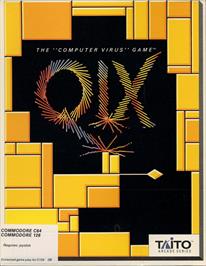 Box cover for Qix on the Commodore 128.