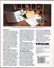 Box back cover for Bureaucracy on the Commodore 128.