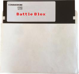 Cartridge artwork for Battle Blox on the Commodore 128.