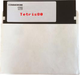 Cartridge artwork for Tetris80 on the Commodore 128.