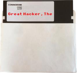 Cartridge artwork for The Great Hacker on the Commodore 128.
