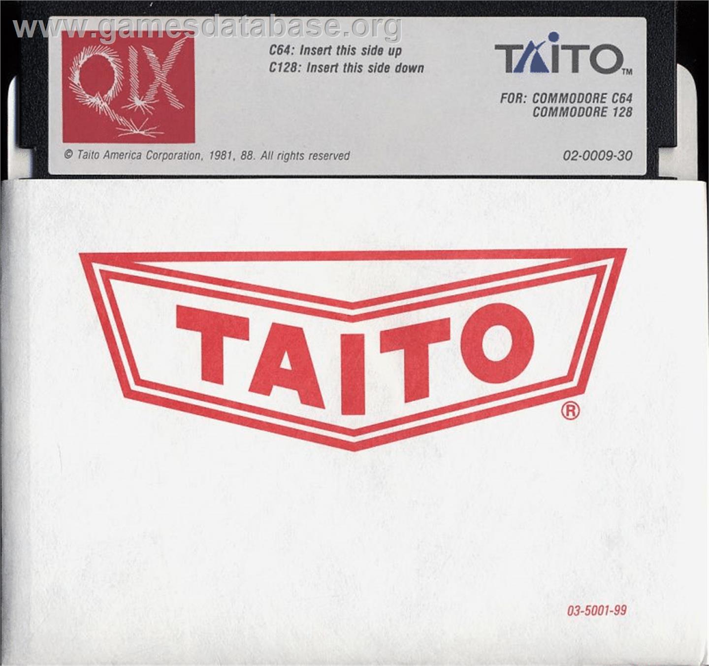 Qix - Commodore 128 - Artwork - Cartridge