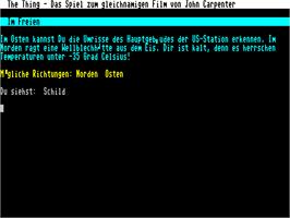 In game image of Das Ding on the Commodore 128.