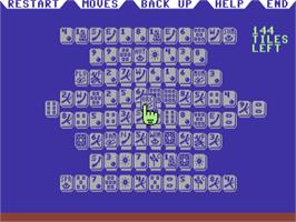 In game image of Mah-Jong on the Commodore 128.