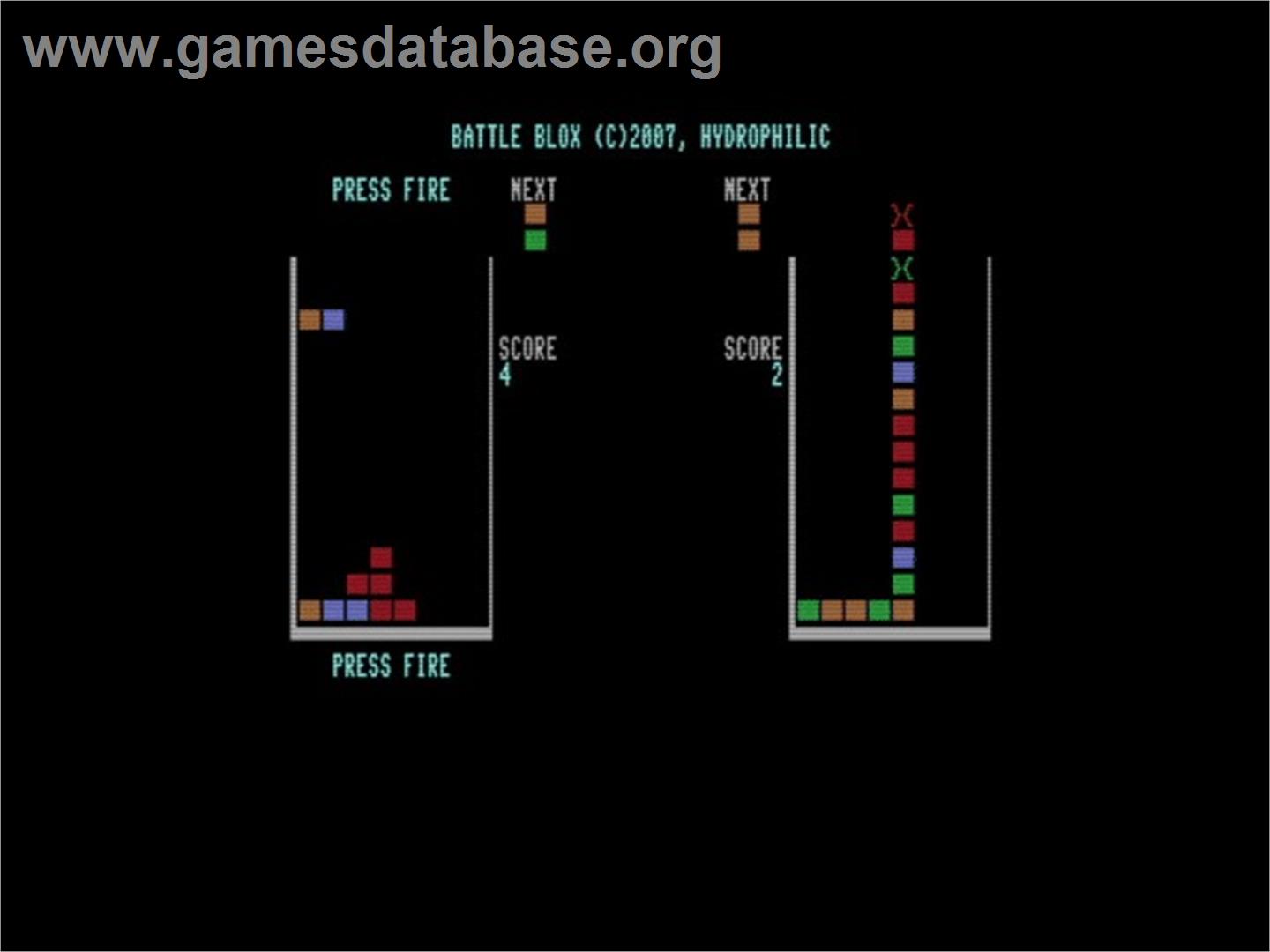 Battle Blox - Commodore 128 - Artwork - In Game