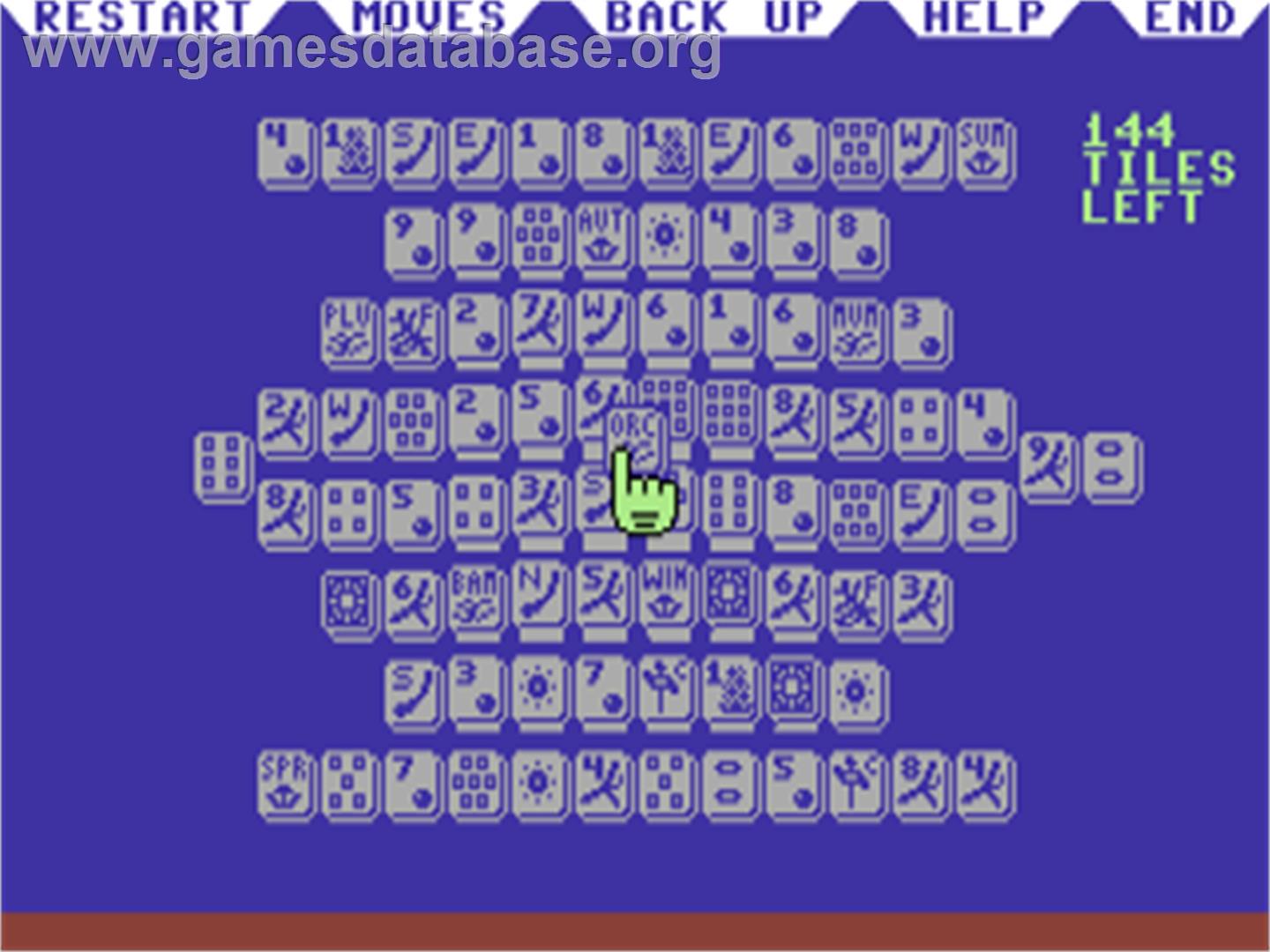 Mah-Jong - Commodore 128 - Artwork - In Game