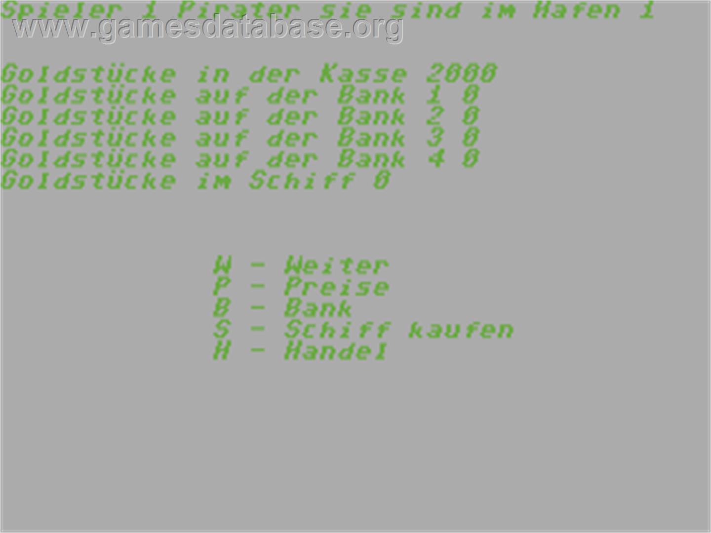 Seeraeuber - Commodore 128 - Artwork - In Game