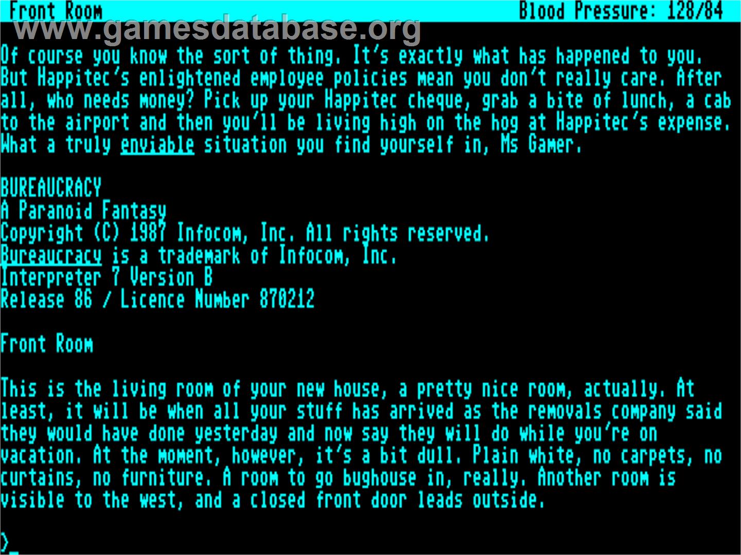 Bureaucracy - Commodore 128 - Artwork - Title Screen