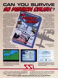 Advert for 50 Mission Crush on the Commodore 64.