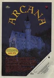 Advert for Arcana on the Nintendo SNES.