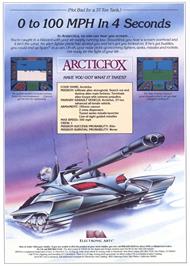 Advert for Arcticfox on the MSX.