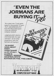 Advert for Auf Wiedersehen Pet on the Commodore 64.