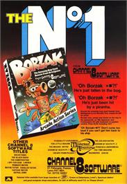 Advert for Borzak on the Commodore 64.