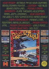 Advert for BreakThru on the Amstrad CPC.