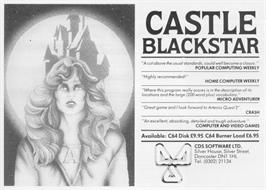 Advert for Castle Blackstar on the Commodore 64.