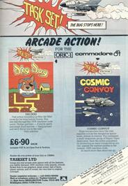Advert for Cosmic Convoy on the Commodore 64.