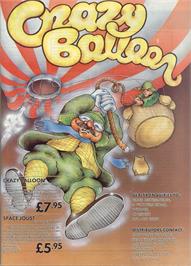 Advert for Crazy Balloon on the Commodore 64.