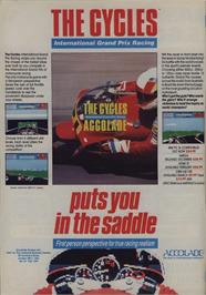 Advert for Cycles on the Commodore 64.