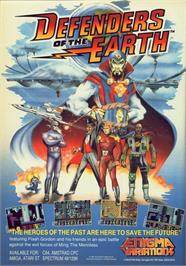 Advert for Defenders of the Earth on the Commodore 64.
