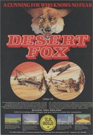 Advert for Desert Fox on the Commodore 64.