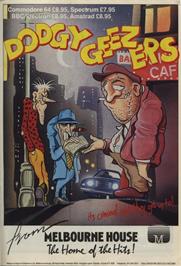 Advert for Dodgy Geezers on the Commodore 64.