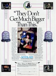 Advert for Elvira: Mistress of the Dark on the Commodore 64.