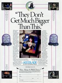 Advert for Elvira: The Arcade Game on the Atari ST.