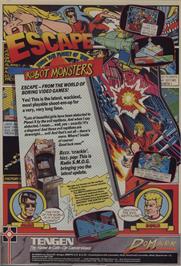 Advert for Escape from the Planet of the Robot Monsters on the Commodore 64.