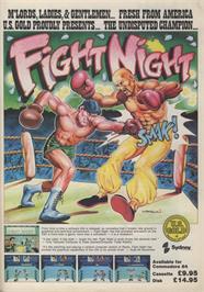 Advert for Fight Night (US Gold / Accolade) on the Commodore 64.