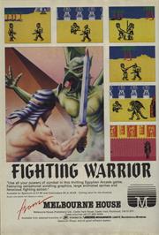 Advert for Fighting Warrior on the Commodore Plus 4.