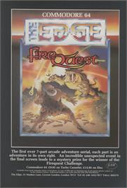 Advert for Firequest on the Commodore 64.