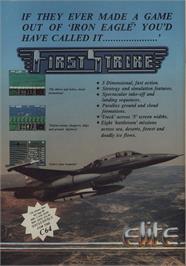 Advert for First Strike on the Commodore 64.