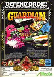 Advert for Guardian (Ahoy!) on the Commodore 64.