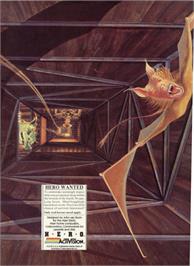 Advert for H.E.R.O. on the Atari 2600.
