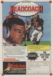 Advert for Head Coach on the Commodore 64.