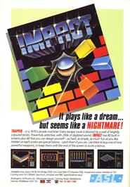 Advert for Impact on the Commodore 64.