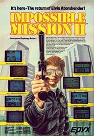 Advert for Impossible Mission 2 on the Commodore 64.