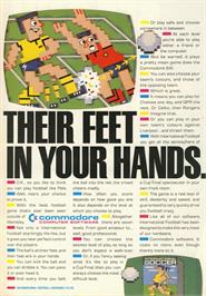 Advert for International Soccer on the Commodore 64.