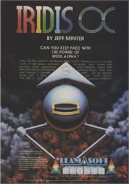Advert for Iridis Alpha on the Commodore 64.