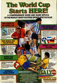 Advert for Italy 1990 on the Commodore 64.
