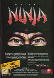 Advert for Last Ninja, The (Ahoy!) on the Commodore 64.