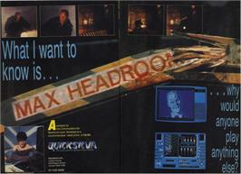 Advert for Max Headroom on the Commodore 64.