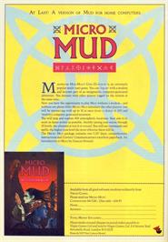 Advert for Micro-mud on the Commodore 64.