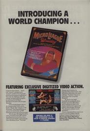 Advert for MicroLeague Wrestling on the Microsoft DOS.