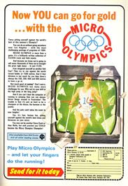 Advert for Micro Olympics on the Acorn BBC Micro.