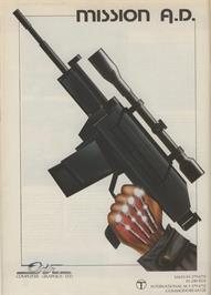 Advert for Mission A.d. on the Commodore 64.