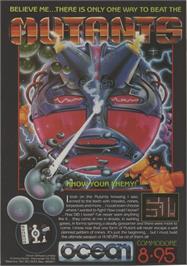Advert for Mutants on the Commodore 64.